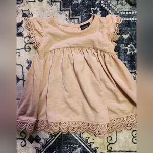 Cynthia Rowley Pink Lace Trim Kids Dress